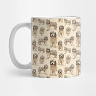 Tibetan terrier pencil drawing Mug